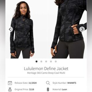 lululemon athletica Define Jacket - Deep Coal Camo (Black/Gray)